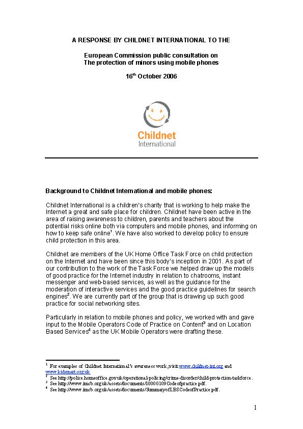Policy & consultation responses | Childnet