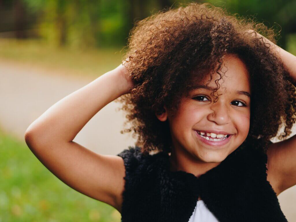 Young girl smiling