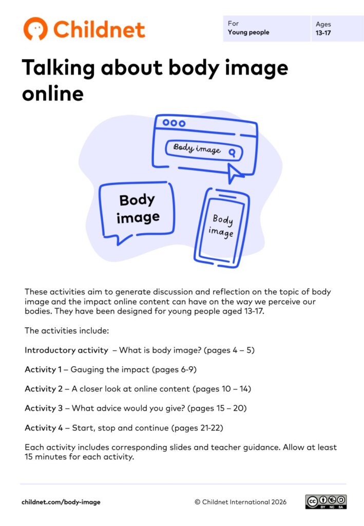 Childnet International.pdf Talking about body image online | Childnet